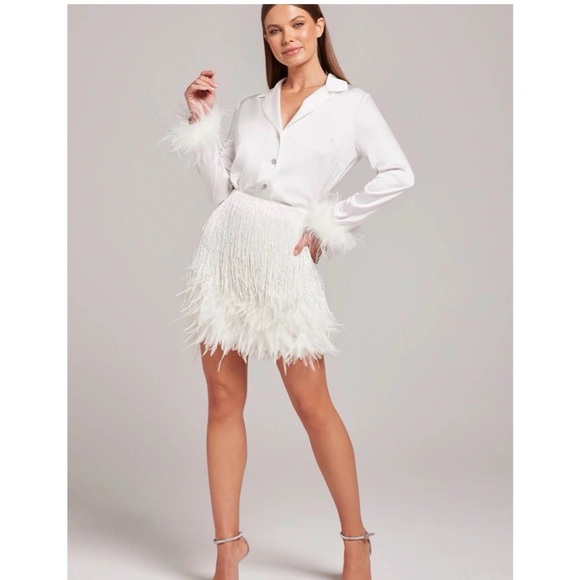 Nadine Merabi Sara White Skirt - Picture 3 of 5